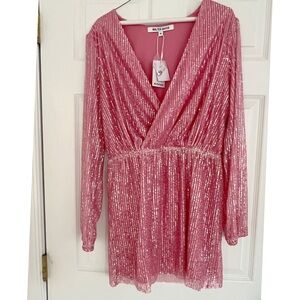 Walter Baker Pink Sequin Mini Dress - Perfect ERAS Tour Outfit!